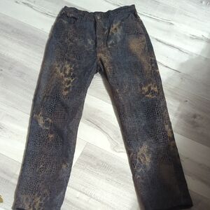 Frank Patrick Jane jeans with a suede touch to them